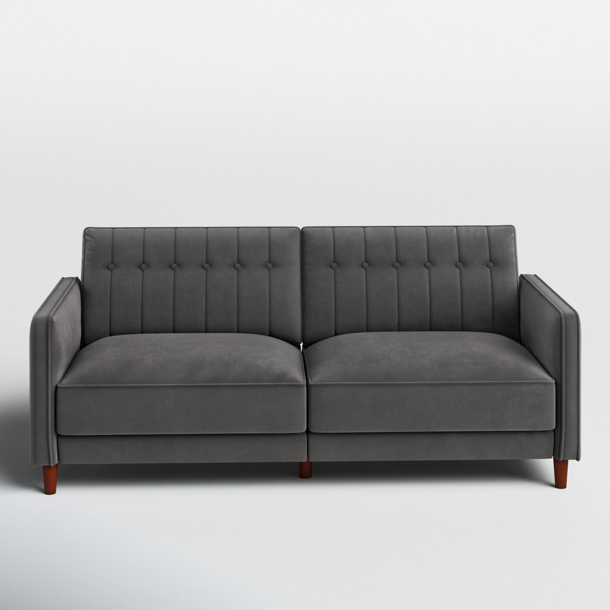 81.5″ Mercury Row Velvet Square Arm Convertible Sofa (Gray Velvet) for 6.99